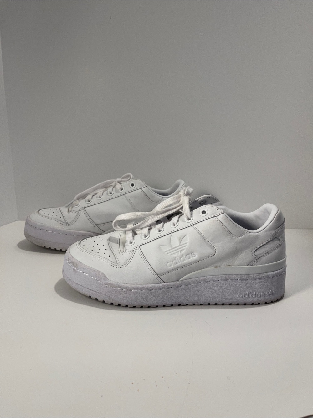 Adidas Forum Low Triple White Womens Size 9 Chunky - Picture 3 of 11